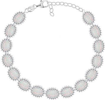 Produktbild Brilio Silver - Beautiful silver bracelet with synthetic opals BRC127W