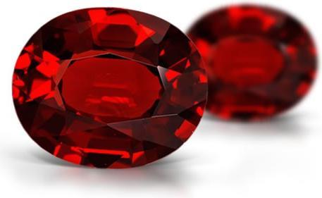 Produktbild Hermex versilberter Ring mit Almandite Garnet Edelstein - Gold Gr. 53 / Size 6 (6)