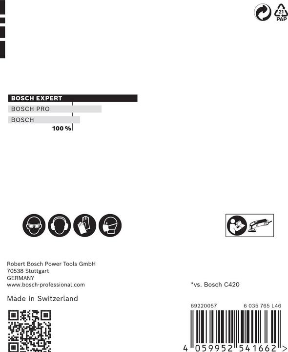 Actual product image Bosch Professional Zubehör Expert C470 Sandpaper for Delta Sander, 93 mm, G 180, 5 pcs. (180)