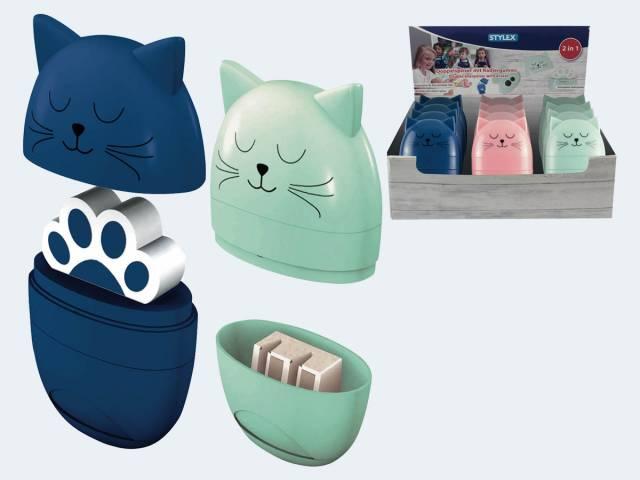 Immagine prodotto Roost Temperino con gomma 42600 Cat, 3 colori