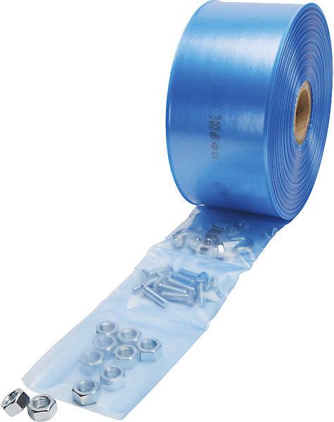Actual product image kaiserkraft Tubular VCI film, 100 µm thick, roll LxW 500 m x 200 mm.
