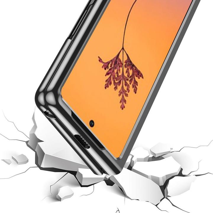 Produktbild Hurtel Plating Case for Samsung Galaxy Z Fold 4 cover with a metallic frame black (Samsung Galaxy Z Fold4)