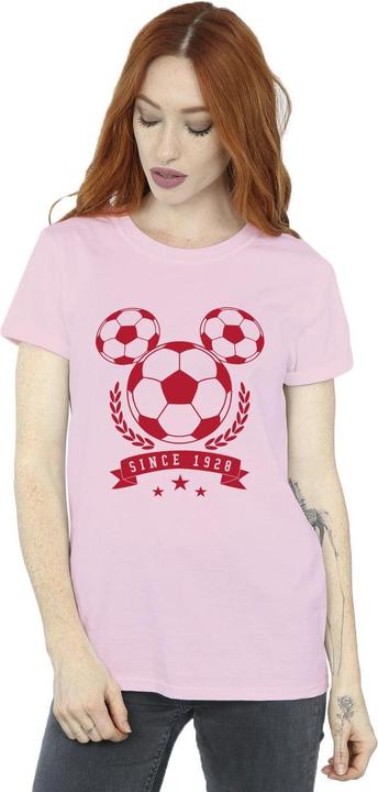 Actual product image Disney Womens/Ladies Mickey Football Head Cotton Boyfriend T-Shirt (M)