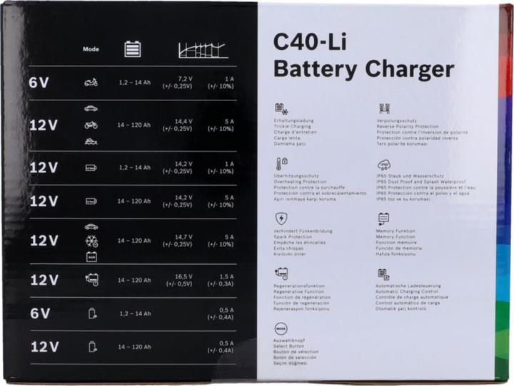 Image du produit Bosch Automotive Chargeur C40-LI (12V, 6V, 5 A)