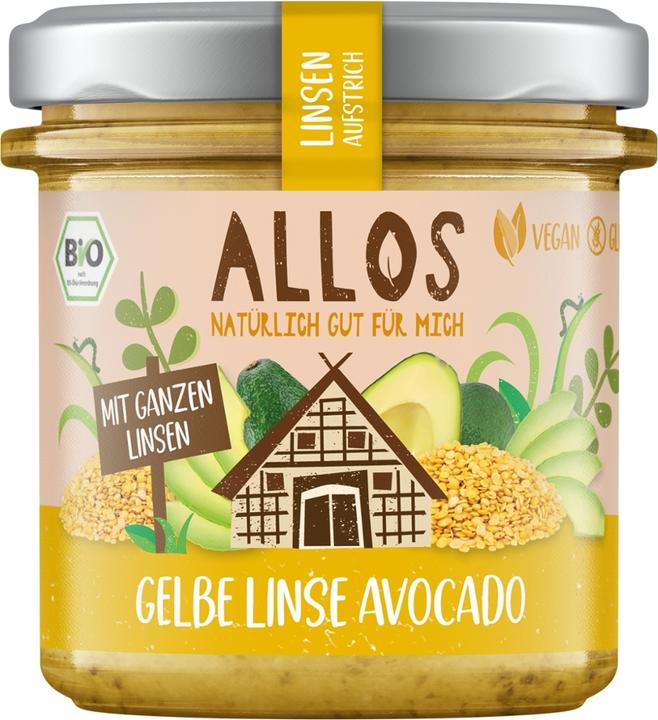 Actual product image Allos Lentil spread yellow lentil avocado jar 140 g (140 g)