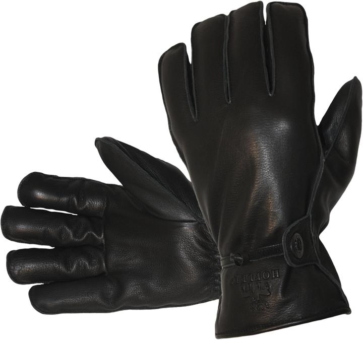 Image du produit Hofler Gants en cuir de cerf pour hommes, noir (11)