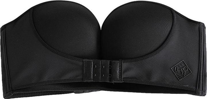 Produktbild JTI Trägerloser Push-up-BH, zusätzliche Knopfleiste vorne, Schwarz - 75C (75 C, Einzelpack)