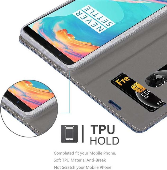 Actual product image Cadorabo Book Jeans Optics Cover (OnePlus 5T)