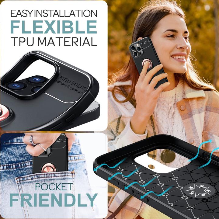 Produktbild Nalia Matte Ring Silikon Hülle (Apple iPhone 16 Pro Max)