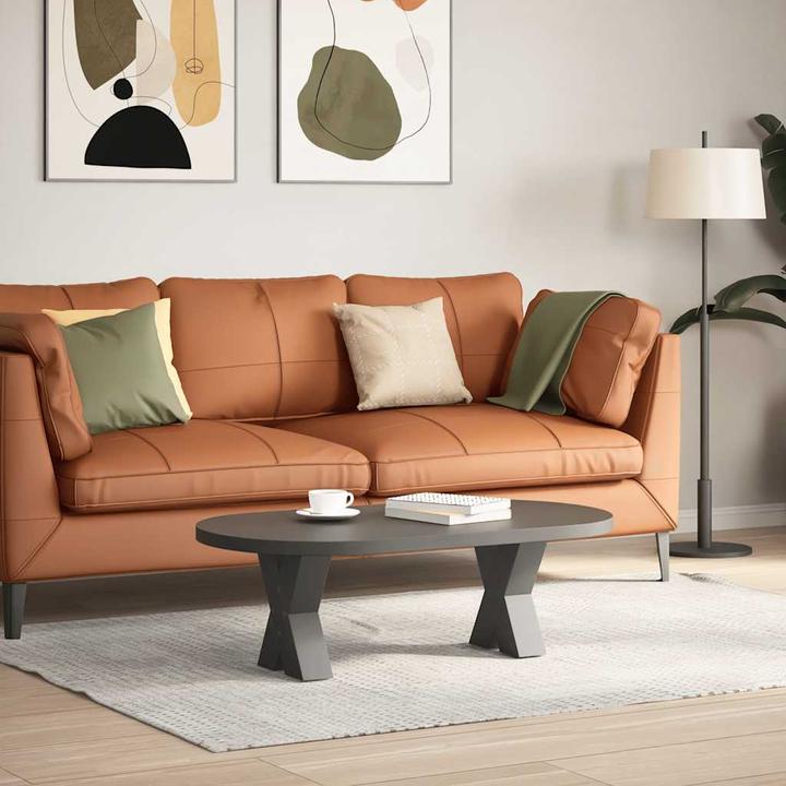 Actual product image VidaXL Coffee table legs X-shape 2 pcs. Anthracite 30x(30-31) cm steel table leg