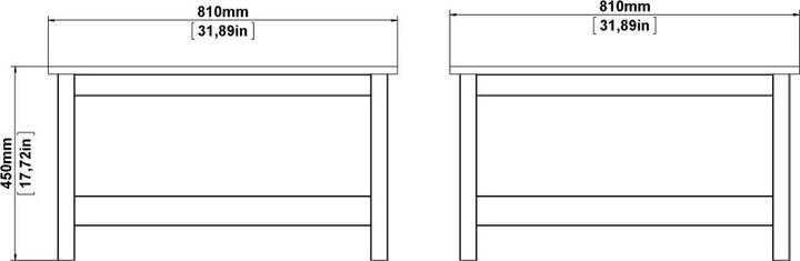 Actual product image Ebuy24 Coffee table Madrid (81 x 81 cm)
