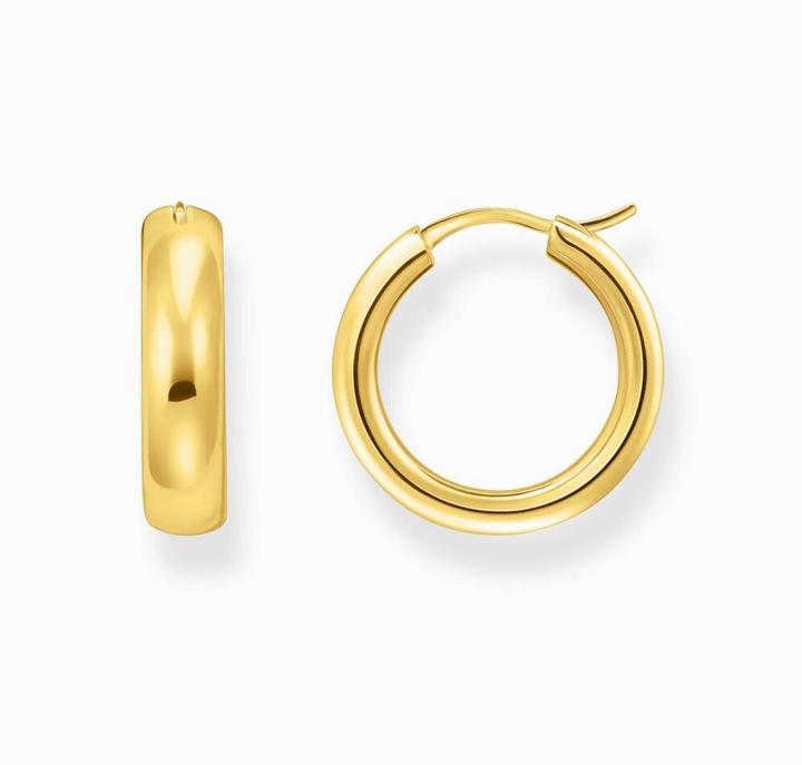 Actual product image Thomas Sabo Creoles chunky design (750 yellow gold gilding, 925 silver)