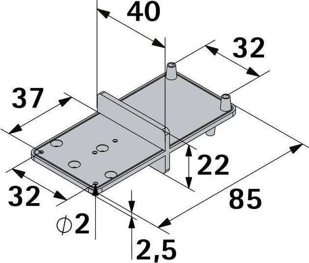 Produktbild Hettich Ankrn-Schablone (Lochplatte, 1 Stk.)