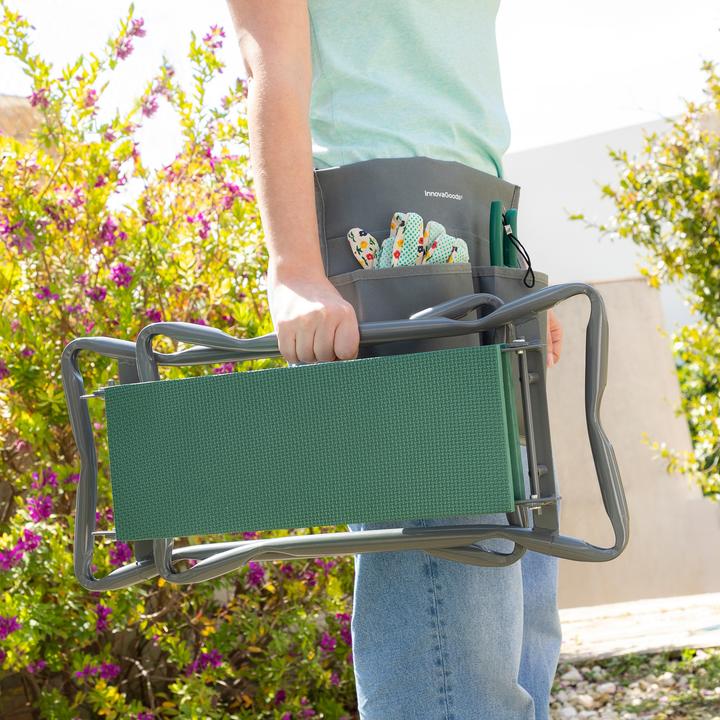 Immagine prodotto InnovaGoods Panchina da giardino 3 in 1 con borsa per attrezzi Situl