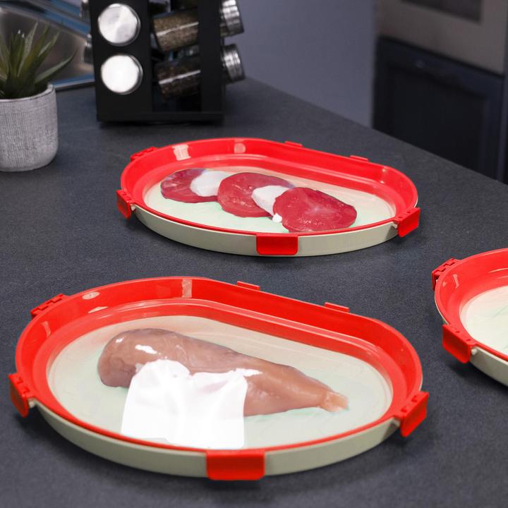 Produktbild Rosenstein & Söhne 2er-Set Frischhaltedosen für Wurst- und Käse-Aufschnitt