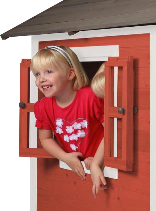 Produktbild Axi Lodge XL Spielhaus Skandinavisches Rot - Lila Rutsche