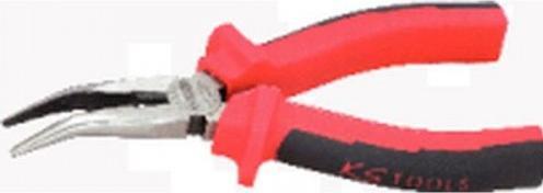 Actual product image KS Tools ERGOTORQUE flat round nose pliers bent (165 mm)