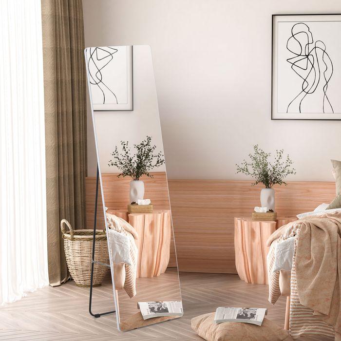 Produktbild Swisshandel24 Standspiegel, Ganzkörperspiegel mit Ständer, 45 x 160 cm Wandspiegel, Garderobenspiegel, Ankleidespi