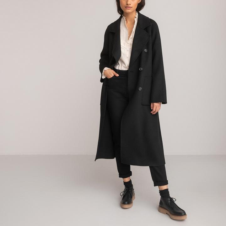 Image du produit La Redoute Collections Manteau en laine mélangée (50)