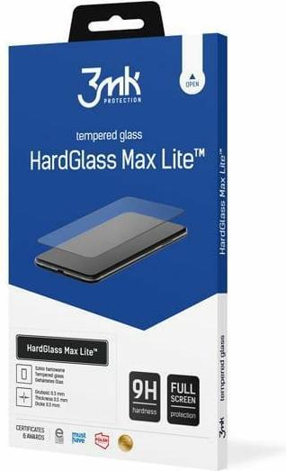 Actual product image 3MK HardGlass Max Lite for Samsung Galaxy M34 5G black frame (1 Piece, Samsung Galaxy A34 5G)