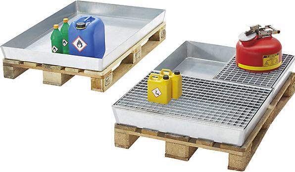 Produktbild eurokraft basic Stahl-Kleingebinde-Palettenwanne