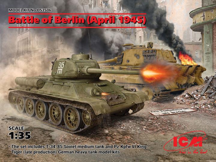 Image du produit ICM Bataille de Berlin (avril 1945) (T-34-85, King Tiger)