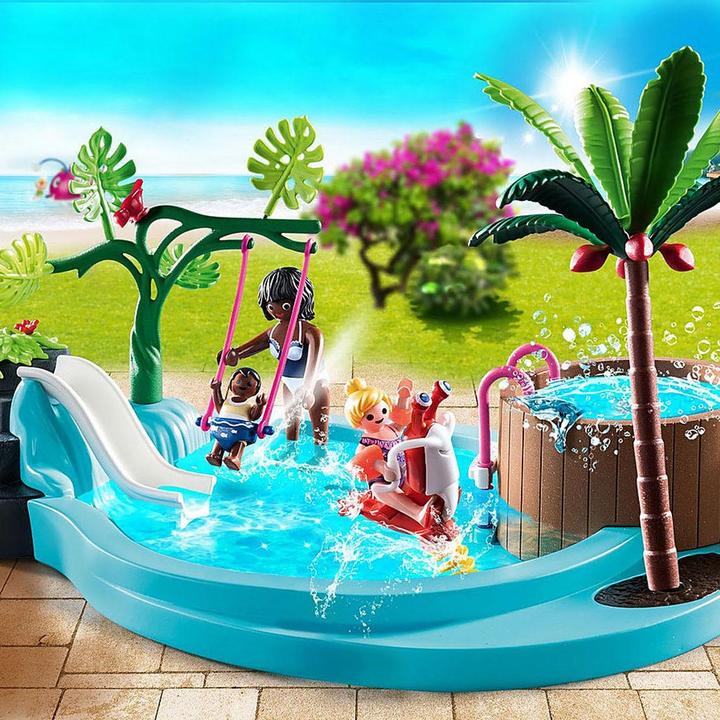 Productafbeelding Playmobil Kinderzwembad met whirlpool (70611, Playmobil familieplezier)