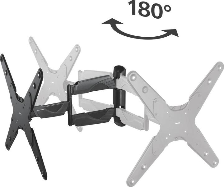Immagine prodotto Hama Supporto a parete per TV, girevole, inclinabile, estensibile, 165 cm (65") fino a 35 kg (Muro, 65", 35 kg)