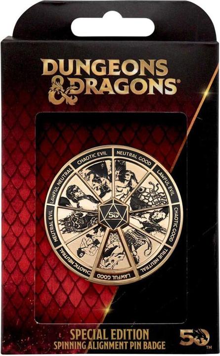Image du produit Fanattik Dungeons & Dragons Pin's Alignment Spinner Édition limitée plaqué or 24 carats