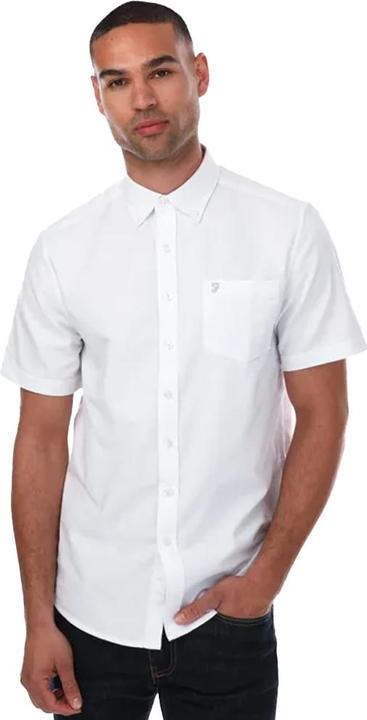 Actual product image Farah Mens Drayton Oxford Modern Short-Sleeved Shirt (S)