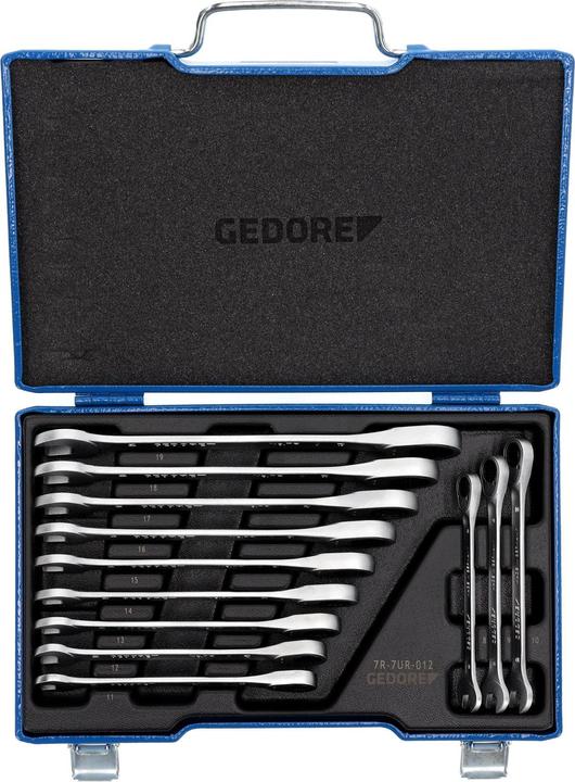 Produktbild Gedore 7 R-012 Satz Maulschlüssel mit Ringratsche 12-teilig 8-19 mm (8 mm, 9 mm, 10 mm, 11 mm, 12 mm, 13 mm, 14 mm, 15 mm, 16 mm)