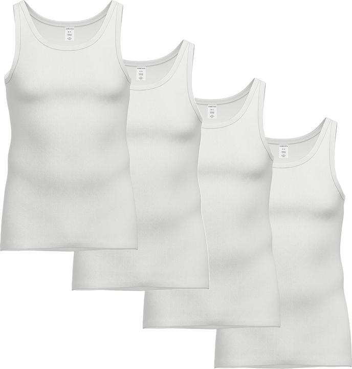 Image du produit Ammann Lot de 4 maillots de corps / débardeurs à double côte en coton organique (XXL)