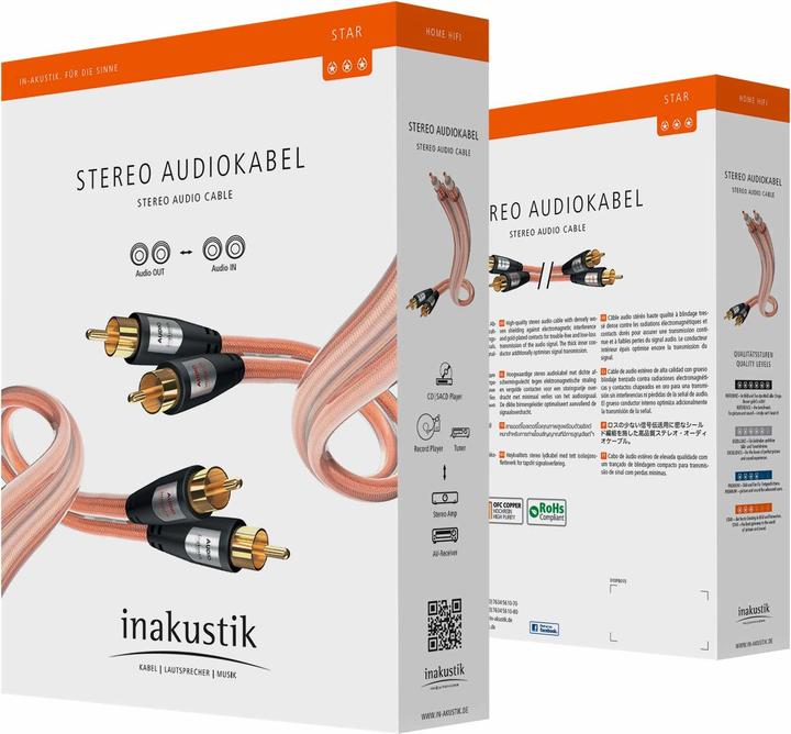 Actual product image Inakustik STAR Stereo RCA (5 m, Cinch)