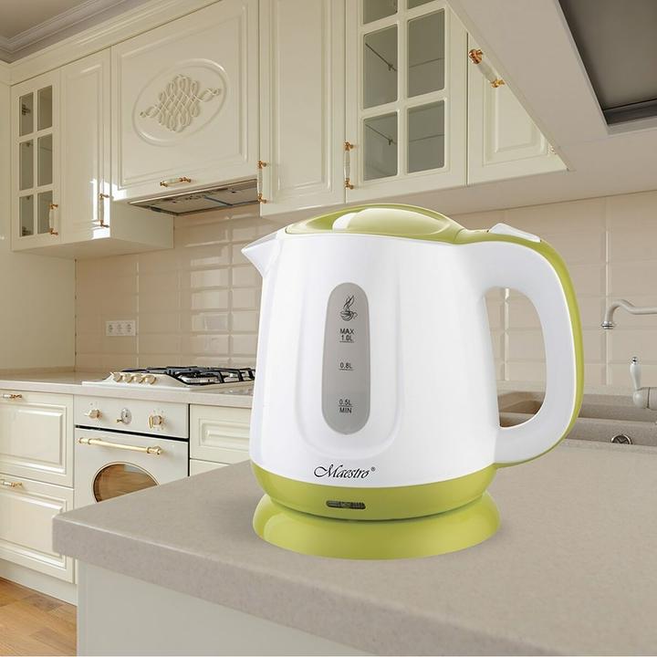 Produktbild Feel-Maestro MR013 green electric kettle Green, White (1 l)
