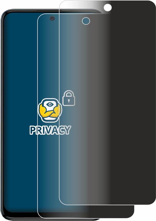 Productafbeelding BROTECT Anti-spionnetje privacyfolie Beschermfolie tegen blauw licht (2 Stuk, Motorola Moto G54)