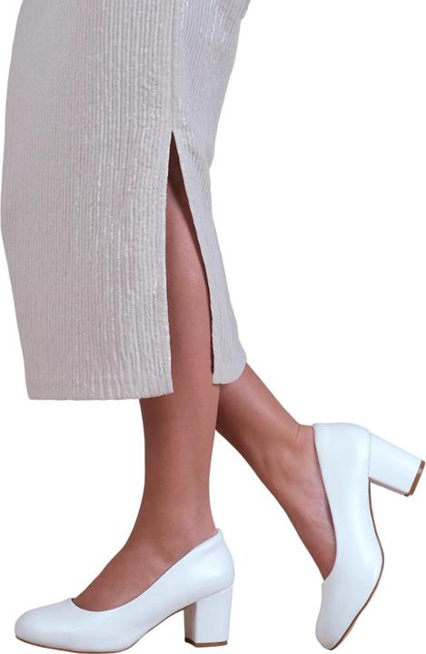 Actual product image Where's That From Womens/Ladies Melrose Faux Leather Medium Block Court Shoes (41)