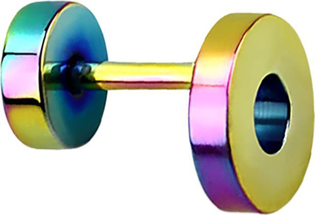 Image du produit Star Piercing Boucle d'oreille Fake Tunnel colorée (Acier chirurgical 316L, sans laiton)