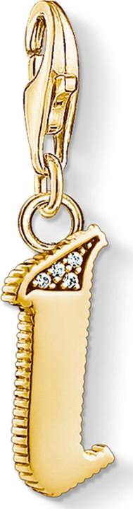 Thomas Sabo Charm-Anhänger Buchstabe I gold (750er Gelbgold Vergoldung, 925er Silber)