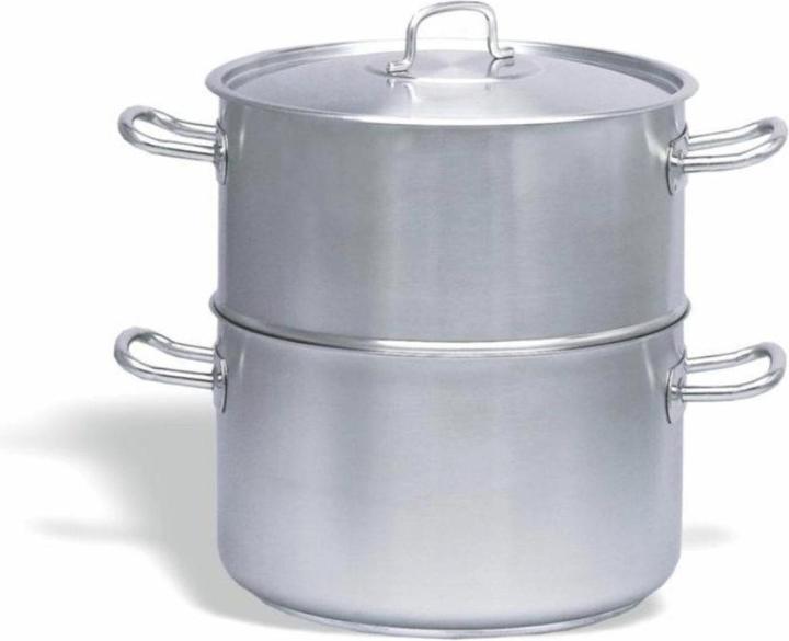 Vollrath Inox Pro Steamer Set with Lid Ø24cm H:14cm 6.3lt (24 cm, Steam cooker, Stainless steel)