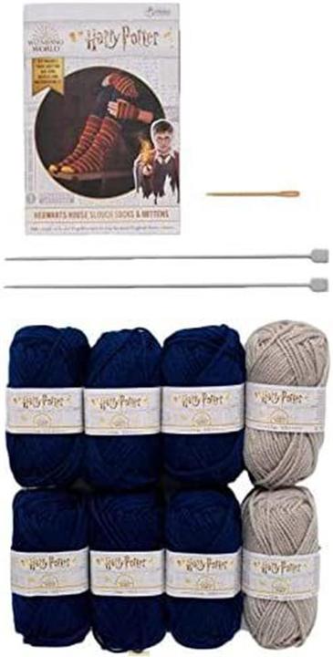 Actual product image Thumbs Up Harry Potter - Ravenclaw knit set of house socks and mittens