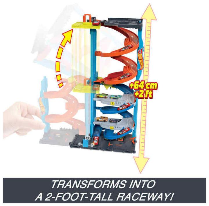 Actual product image Hot Wheels City Transforming Race Tower