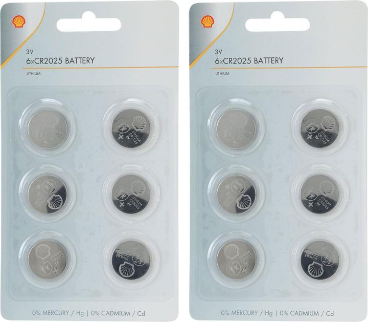Image du produit Rainx Lot de 12 piles bouton au lithium CR2025, 3 volts, Shell (12 pcs, CR2025)