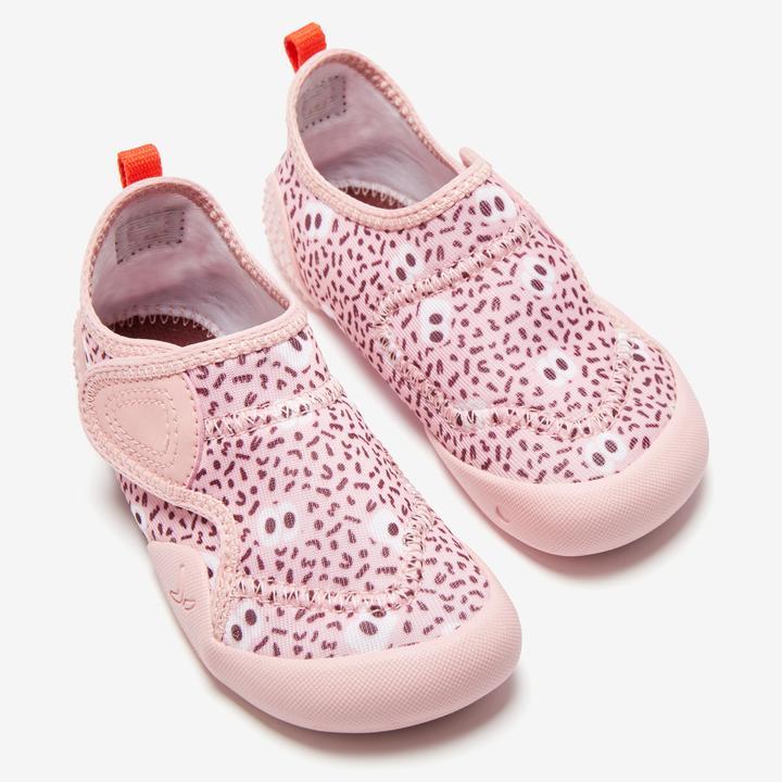 Decathlon Turnschuhe Babylight atmungsaktiv Babyturnen - blau mit Muster