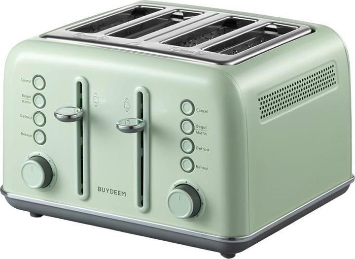 Actual product image Buydeem Toster 4 Slice Toaster, model DT640E, color Cozy Greenish, EU (EU plug)