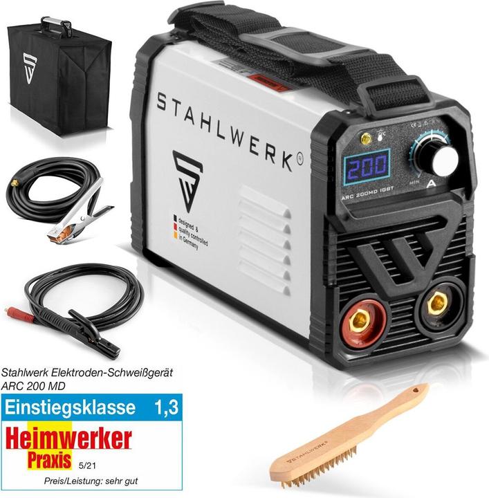 Produktbild Stahlwerk Schweissgerät ARC 200 MD IGBT MMA E Hand Inverter Single-Board 200 A