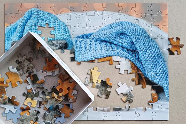 Immagine prodotto Selecta Spielzeug Puzzle con gattino e cane addormentato, 100 pezzi. (100 pezzi)