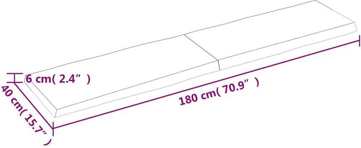 Actual product image VidaXL Aneta (180 x 40 x 6 cm)