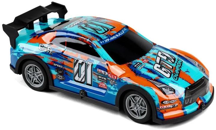 Actual product image Tec-Toy Champion GT9 car with lights, blue/orange, 1:22
