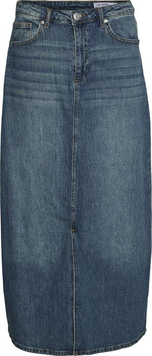 Vero Moda VMTESSA Hohe Taille Langer Rock Jeansrock