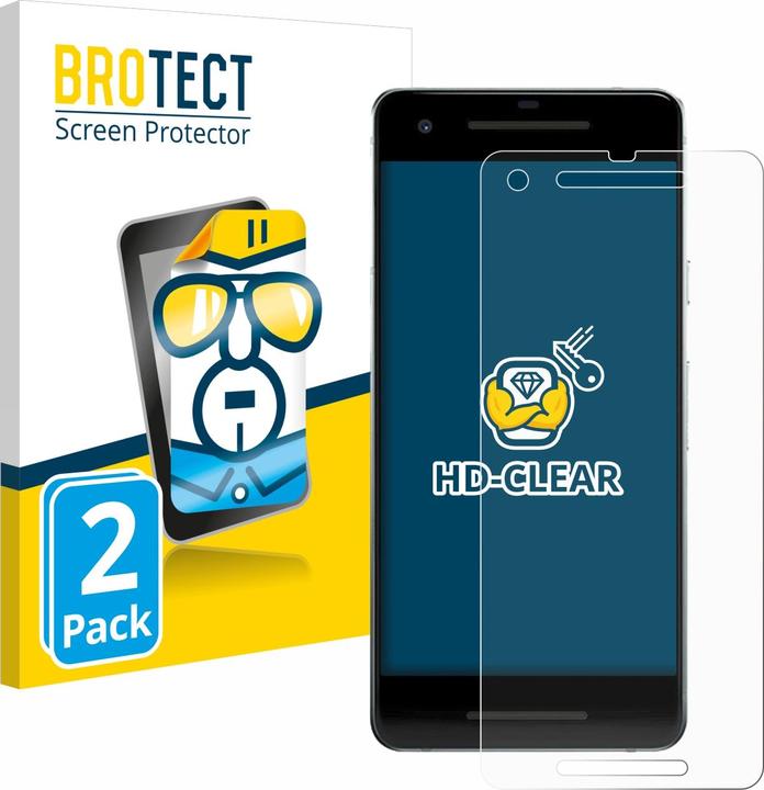 Actual product image BROTECT Screen Protector Clear (2 Piece, Google Pixel 2)